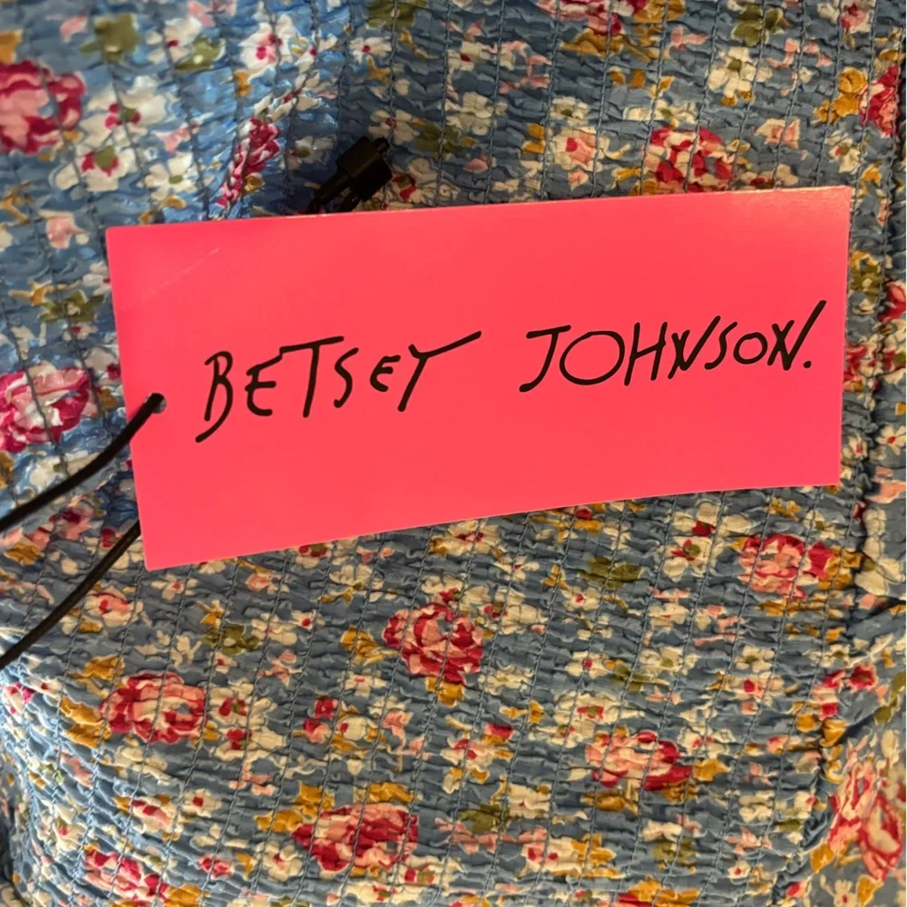 ❗️FINAL❗️NWT Betsey Johnson Blue and Pink Floral Mini Dress - Picture 10 of 10